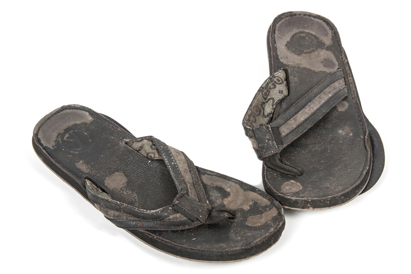 worn out sandals